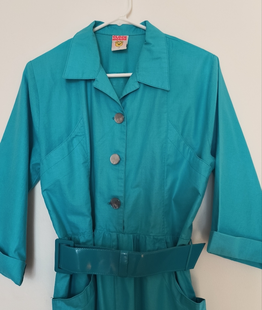 Clock House vintage 80's cotton overalls Size S/M